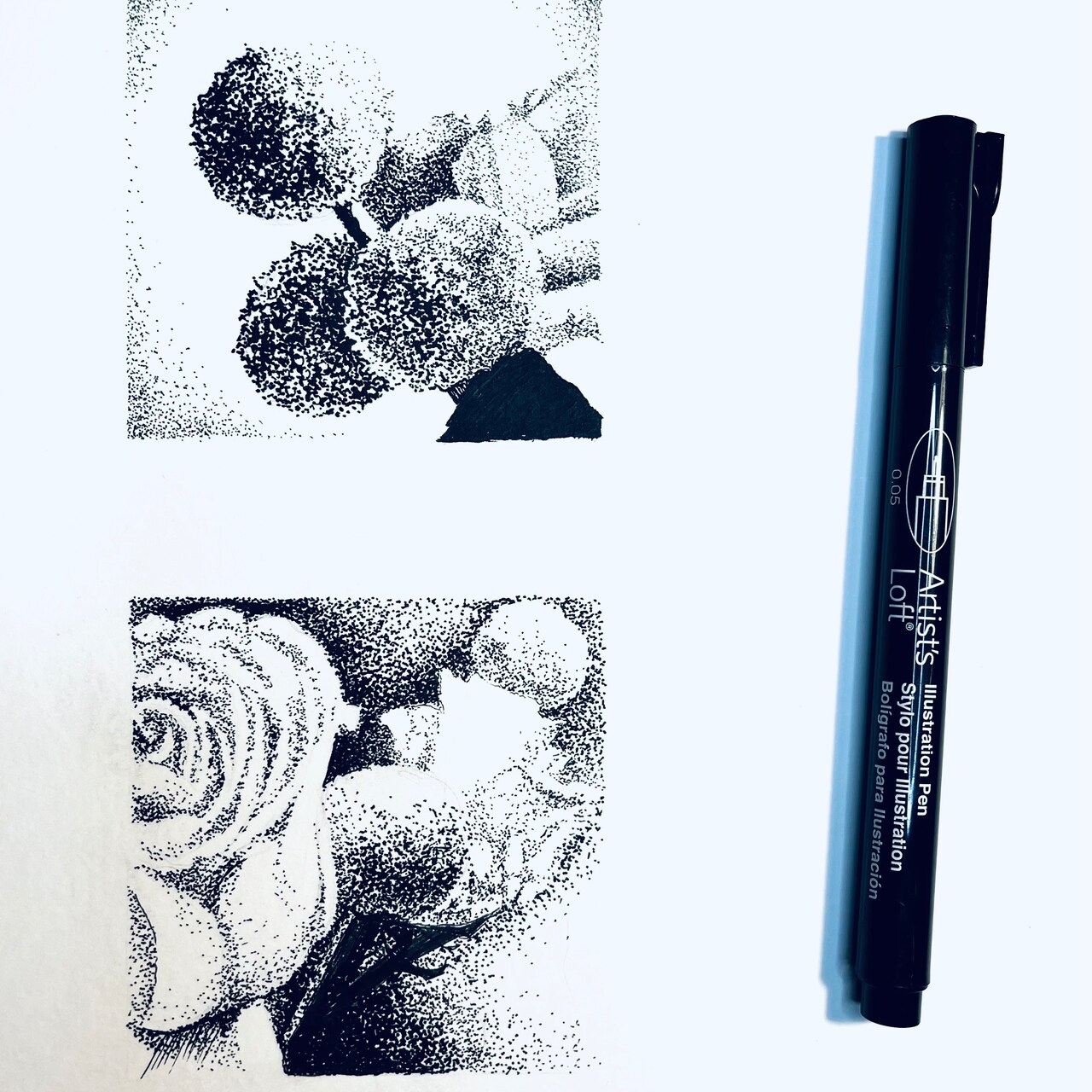 Stippling Flowers in Artist's Loft Illustration Pens