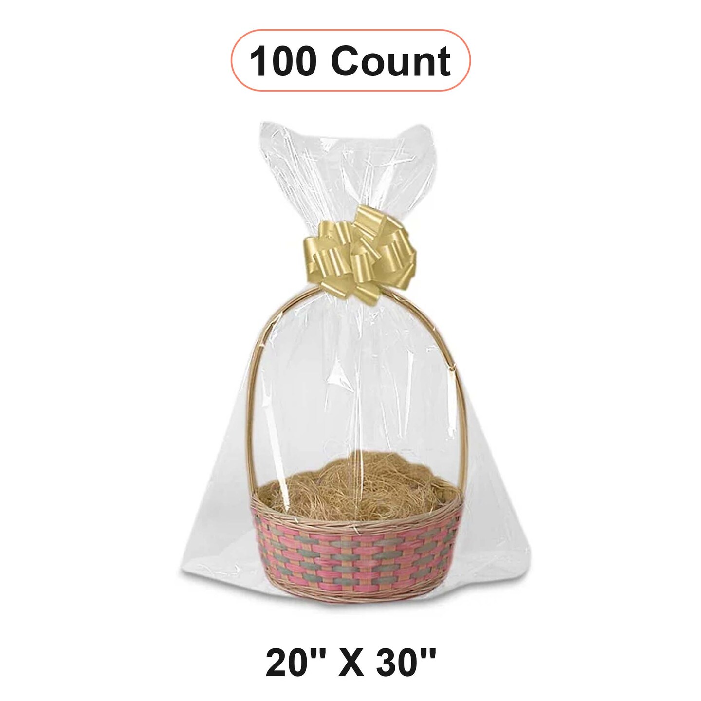 Round Bottom Basket Bags 20'' X 30'' Storage Solutions, Count: 100 ...