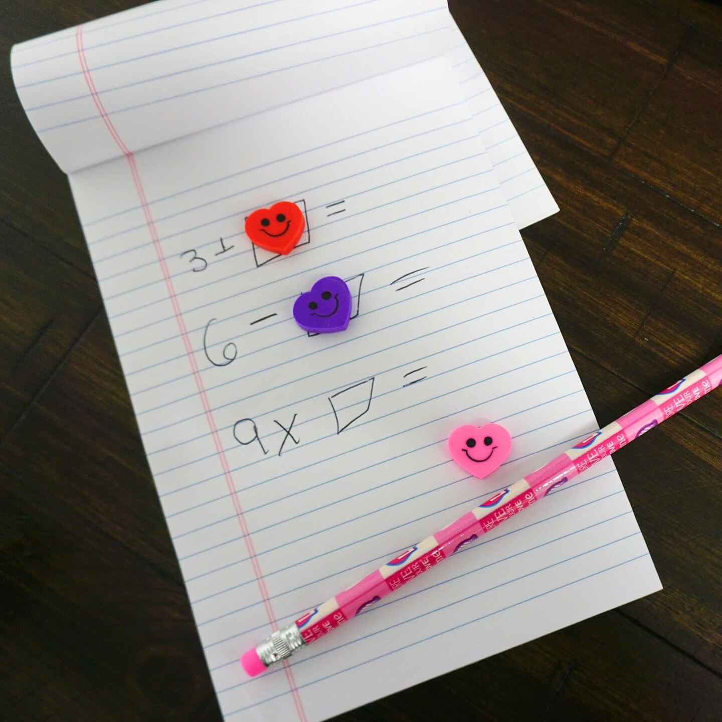 4E’s Novelty Mini Heart Erasers 144 Pack for Kids, Valentines Day Classroom Favors