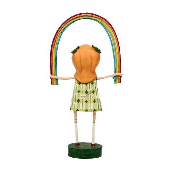 Lori MItchell Spring St. Patrick's Day Rainbow Bright Irish Girl Figurine