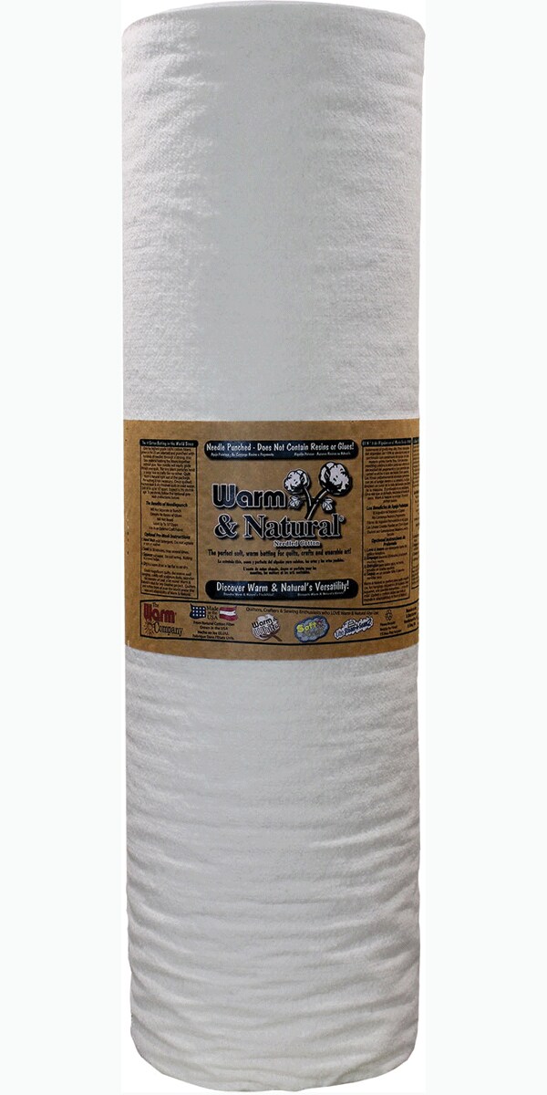 The Warm Company Warm & Natural 90" x 40 YD Cotton Batting - Premium Quilting & Crafting Batting, Ideal for Quilts, Sewing & More