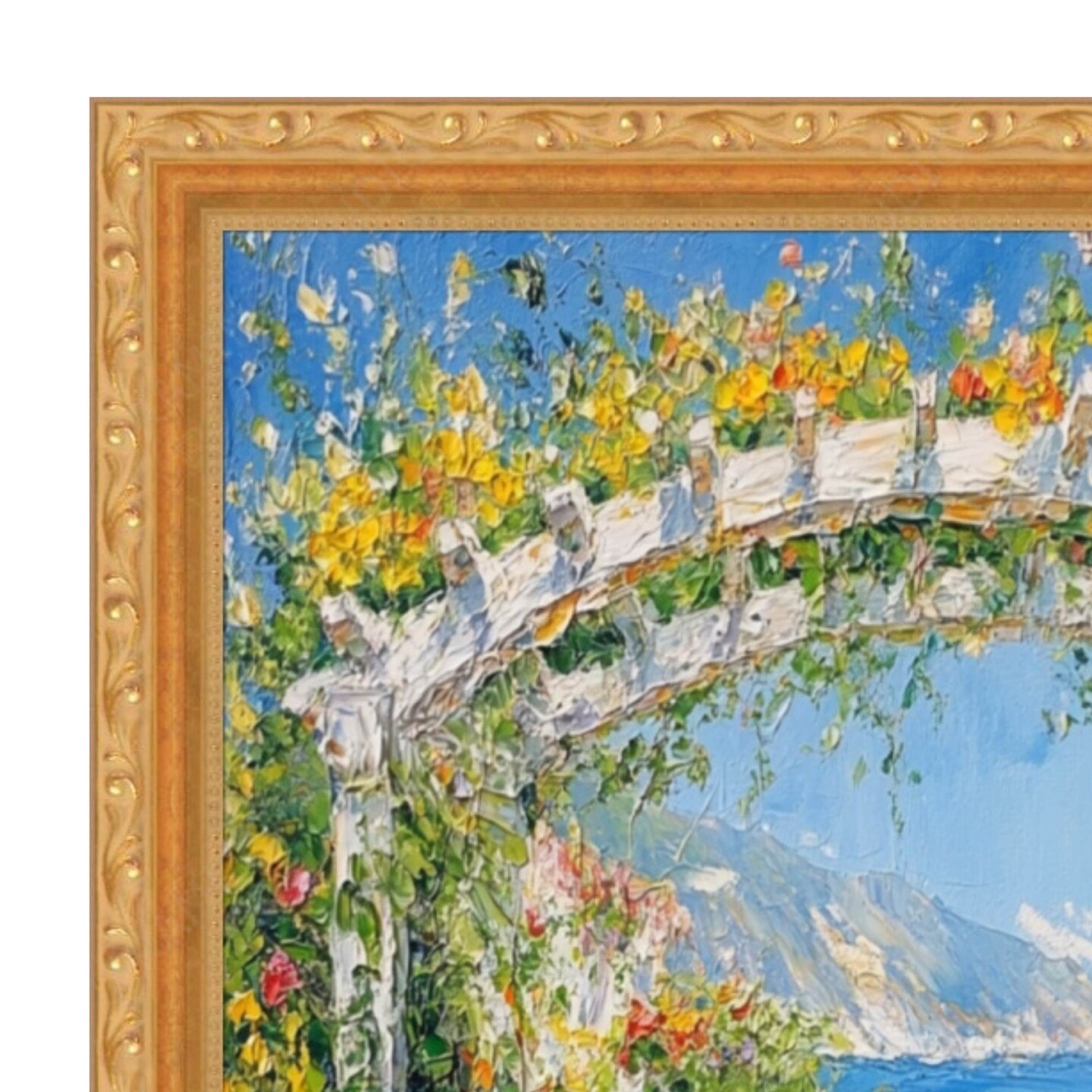 Slim Classic Florar Beaded Gold Picture Frame 20x24 frame