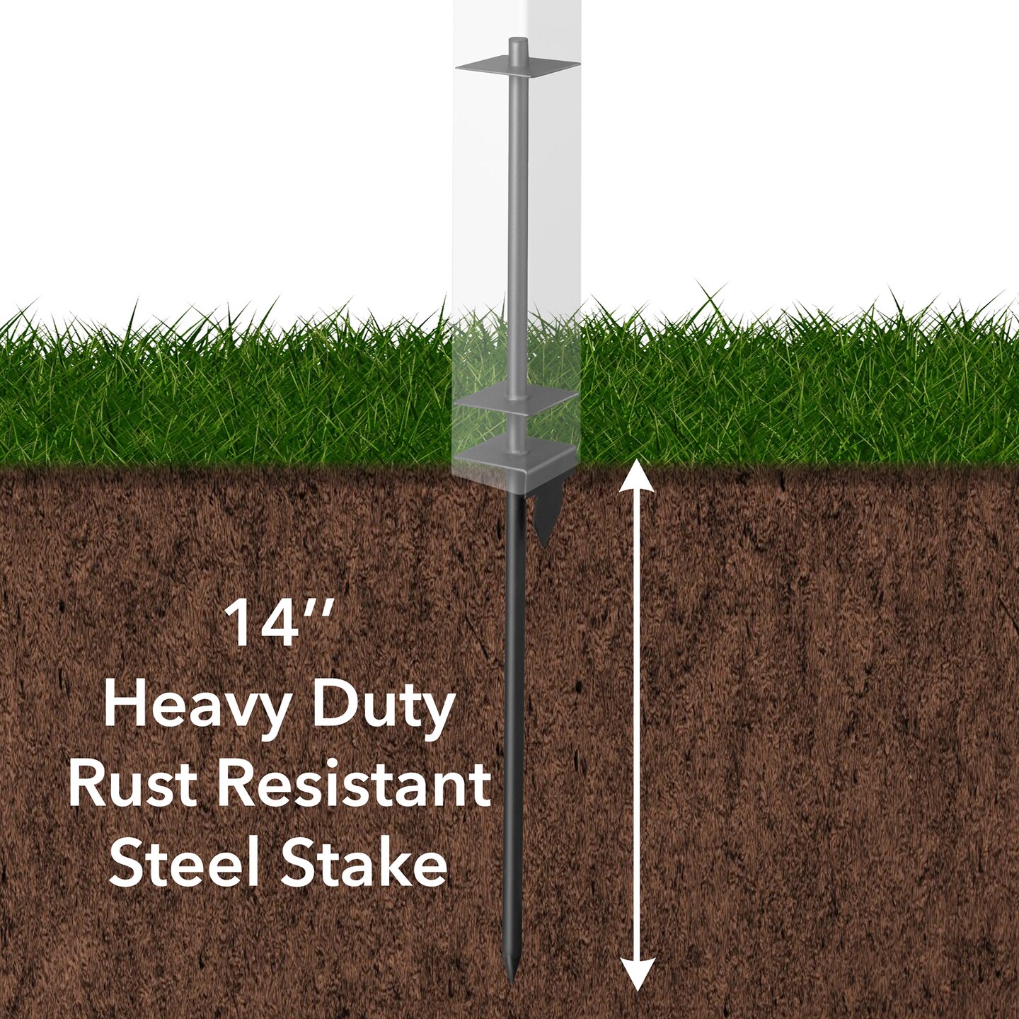Casafield Real Estate Sign Post for Open House and Yard Sale Signs with Flat Cap and Gothic Cap Options - Vinyl PVC - White