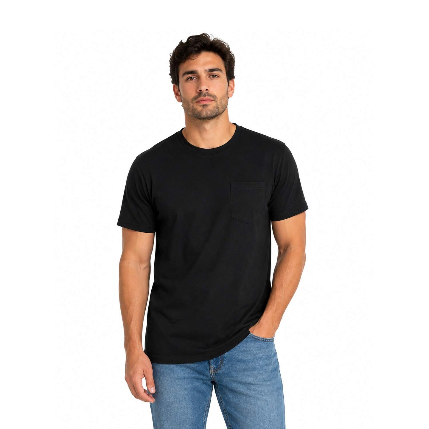 Essential-T Pocket Crewneck T-Shirt for Workwear, Casual 
