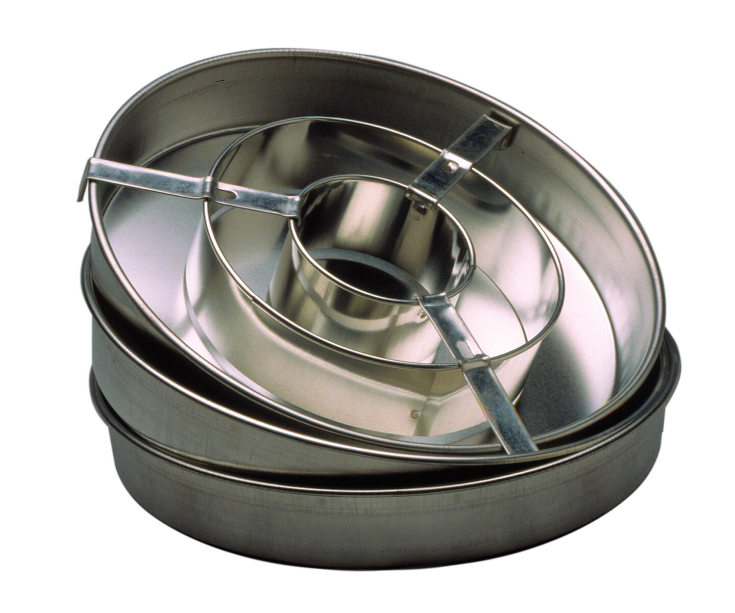 Norpro Checkerboard Cake Pan Set, 4-Piece Baking Kit with 3 Nonstick Pans and Batter Divider