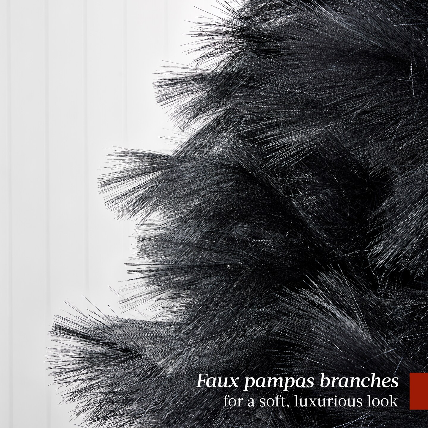 Best Choice Products Premium Artificial Black Pampas Christmas Tree Holiday D&#xE9;cor w/ Foldable Metal Base