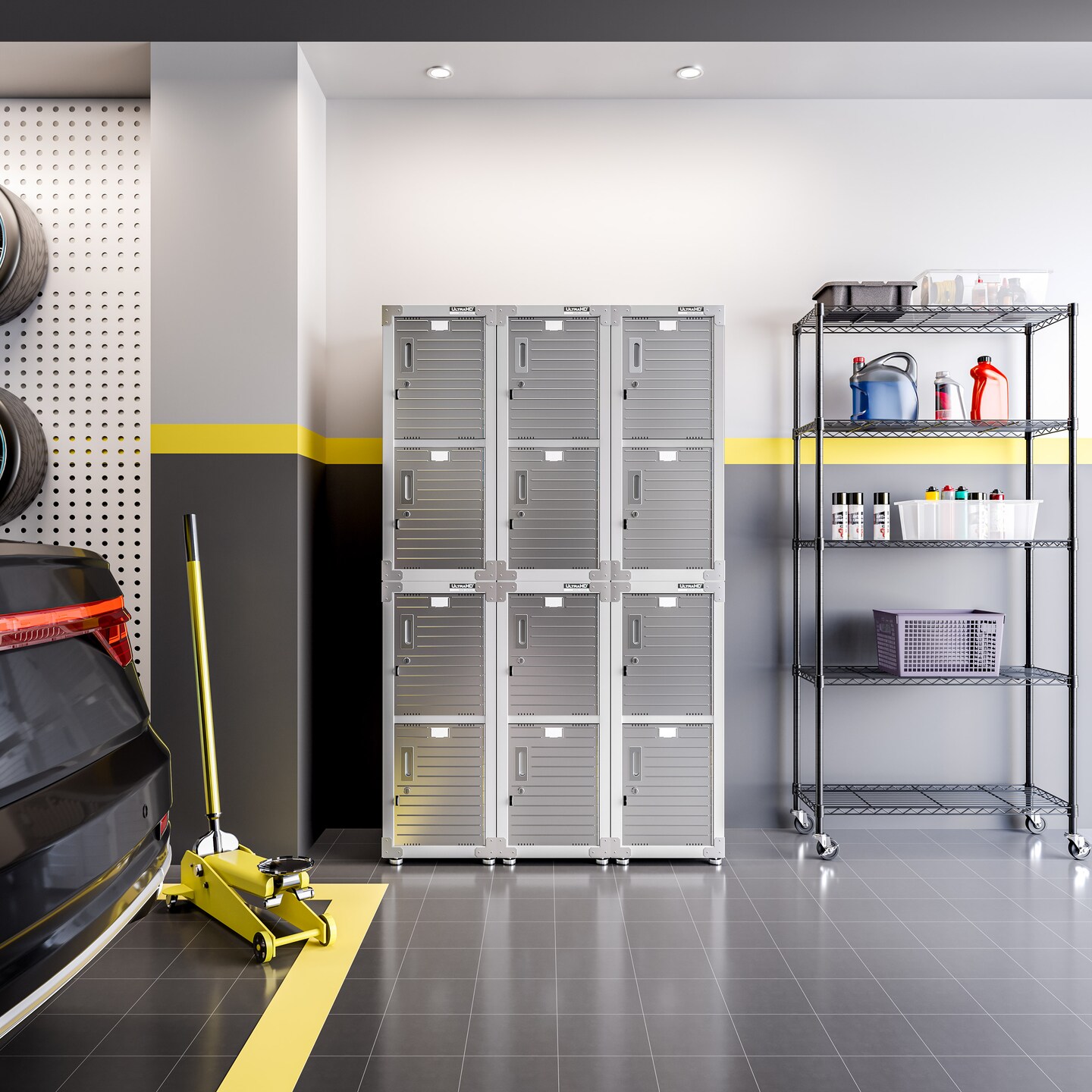 Seville Classics UltraHD 4-Door Stackable Locker Cabinet