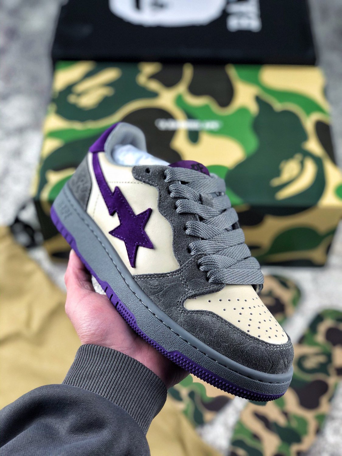 A Bathing Ape Bape Sta Mist Grey-Royal Purple | MakerPlace by Michaels
