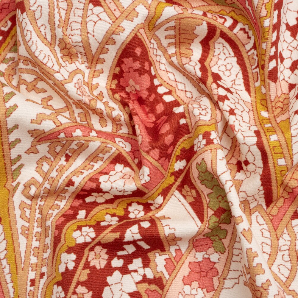 1 Yard Brown Through the Thicket Stretch Brushed Cotton Twill fabric