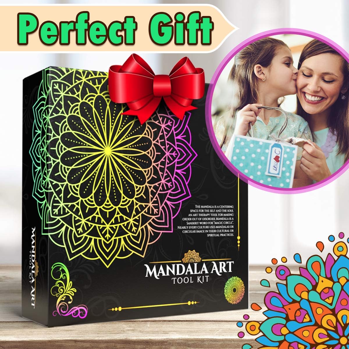 Mandala Dotting Tools Painting Kit - Rock Dot Paint Stencils Tool Set Art Craft Supplies Kits Tray Brush Zipper Pen for Nail Stone Mandala Arts Drawing Home Decor Activity | Mothers Day Gift