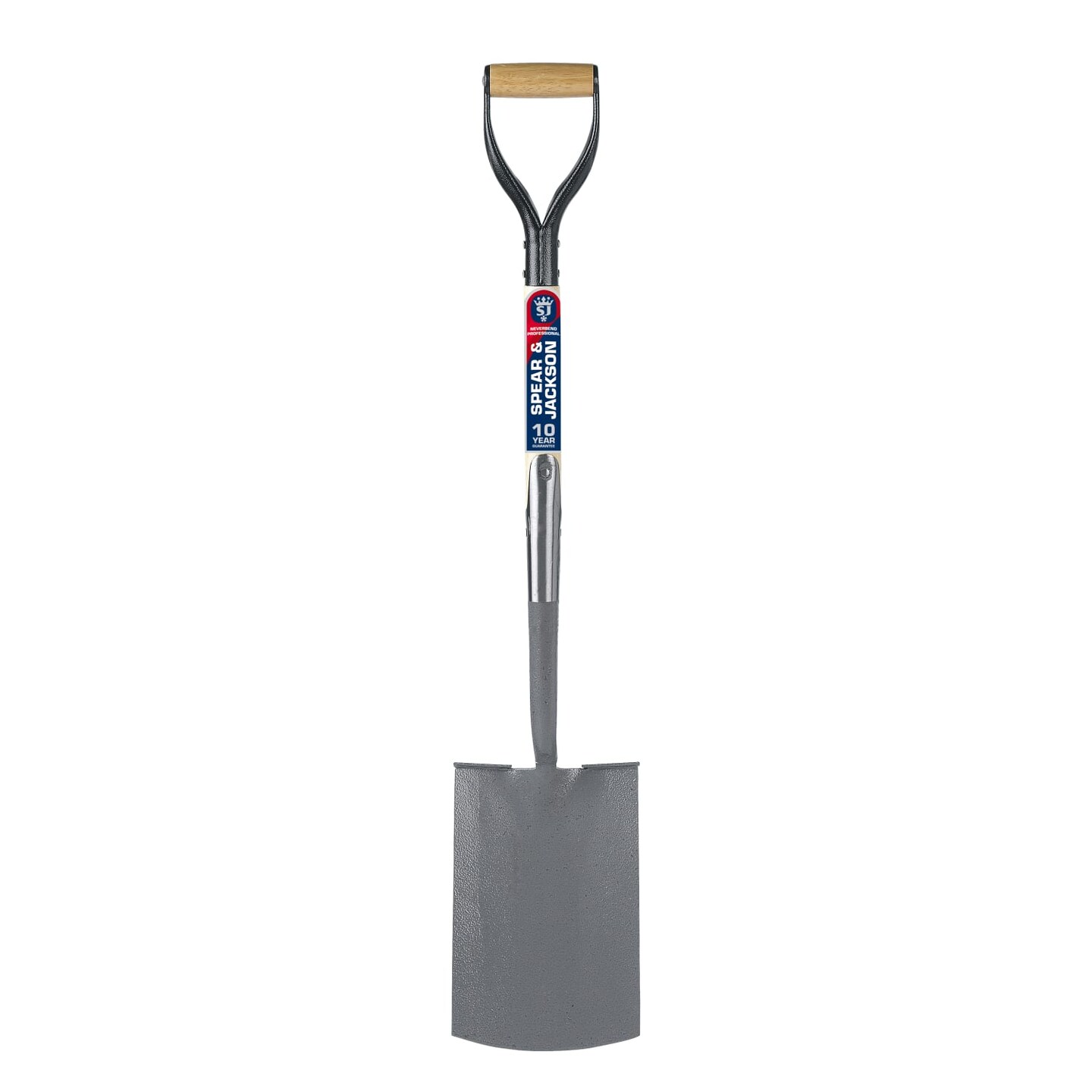 Spear & Jackson Neverbend Professional Treaded Digging Spade – Heavy-Duty Forged Carbon Steel Garden Spade for Tough Soil and Precision Digging