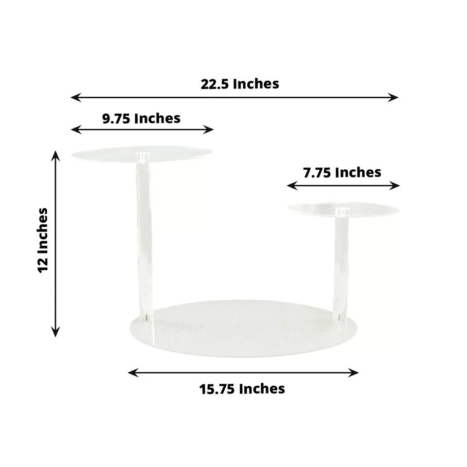 23 in Clear 3 Tier Spiral Plastic CUPCAKE Pedestal Dessert DISPLAY STAND Party