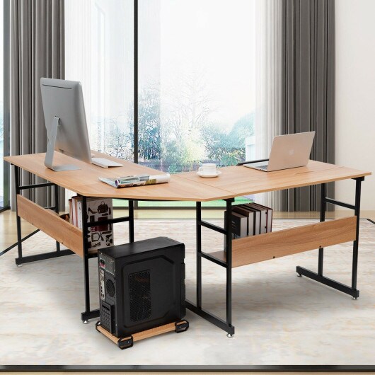 L-Shaped Computer Desk Drafting Table