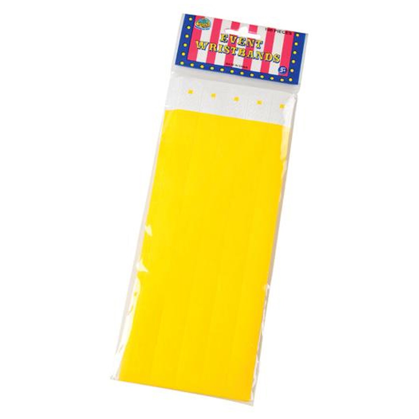 Adhesive Event Bands Yellow 100 Pc Include 100 Units