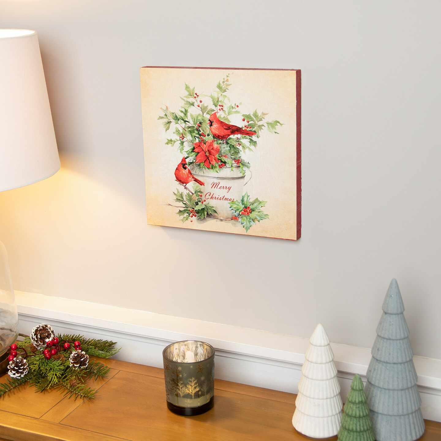 Northlight Cardinals Merry Christmas Wall Art - 11.75" x 11.75"