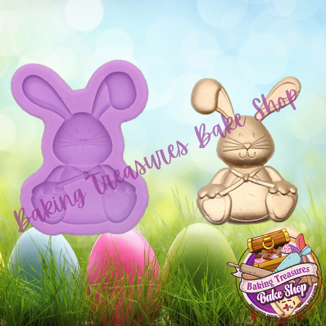 Playful Easter Bunny Silicone Mold