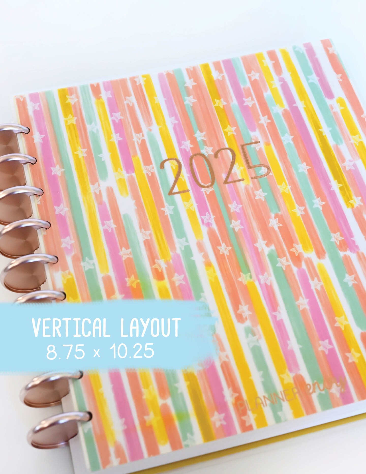 2025 Planner - Vertical Layout, Disc Bound - &#x22;Stars &#x26; Stripes&#x22; (#910)