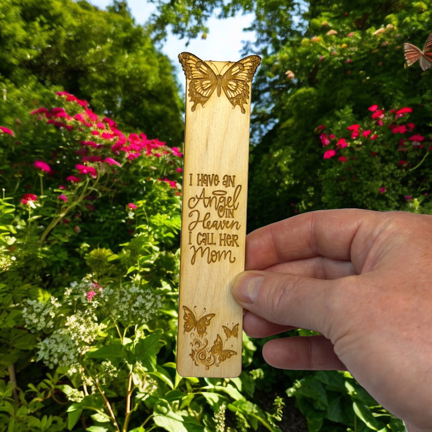 Bookmark - I have an angel in heaven I call her Mom - Birch wood
