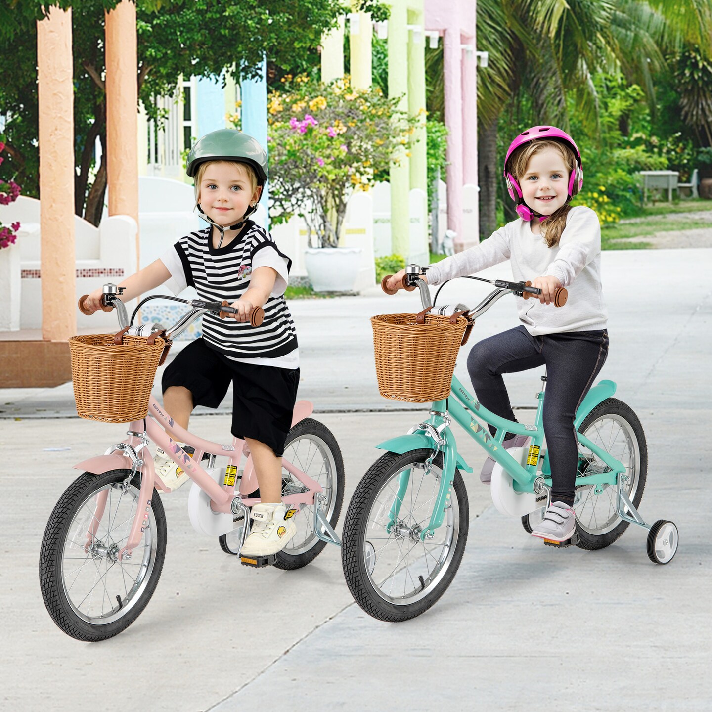 Kids Bike Adjustable Bicycle with Reflectors and Bell for Children 4-8 Years Old