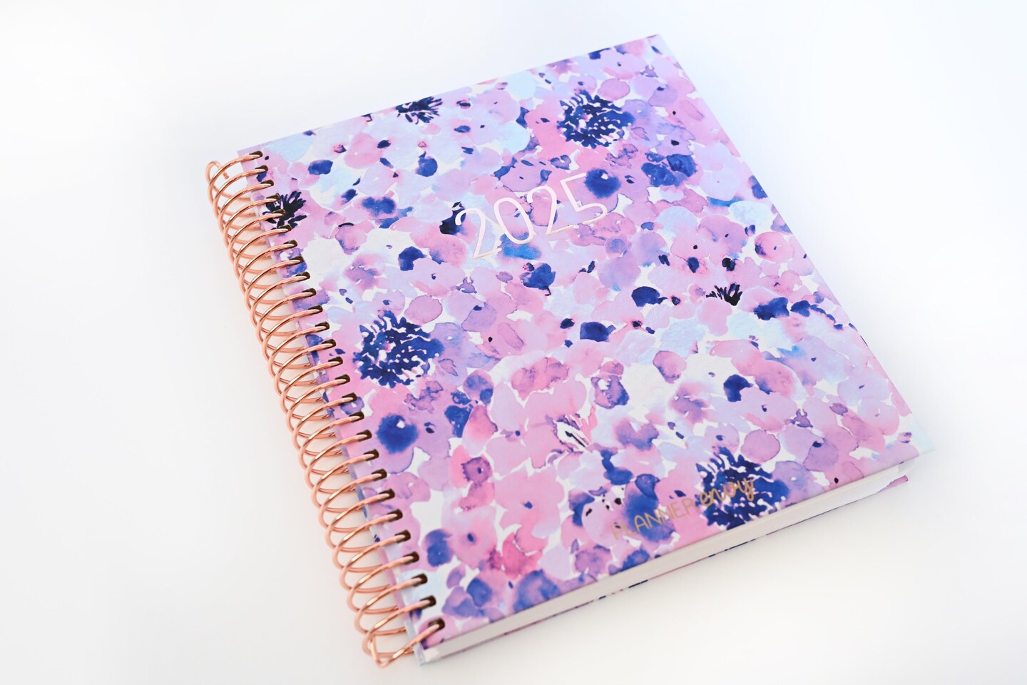 2025 Planner - Mini Signature Layout, Spiral Bound - "Purple Hydrangea" (#512)