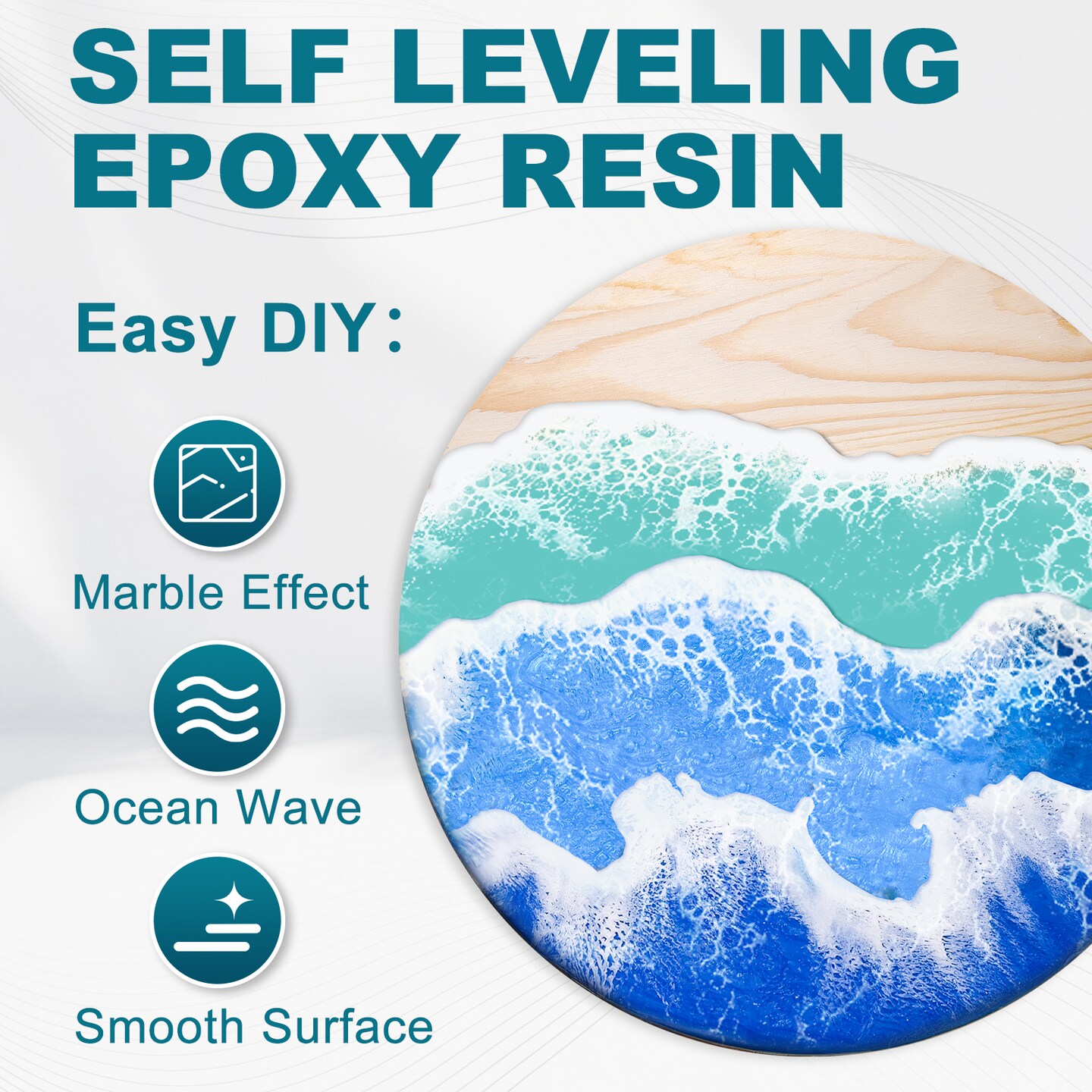 LET&#x27;S RESIN 80oz Crystal Clear Casting Resin Kit,Bubbles Free Epoxy Resin Supplies,Clear Resin for Beginner,Tumblers,Molds,Jewelry,Resin and Hardener with 6 Mica Powders,Large Silicone Cup