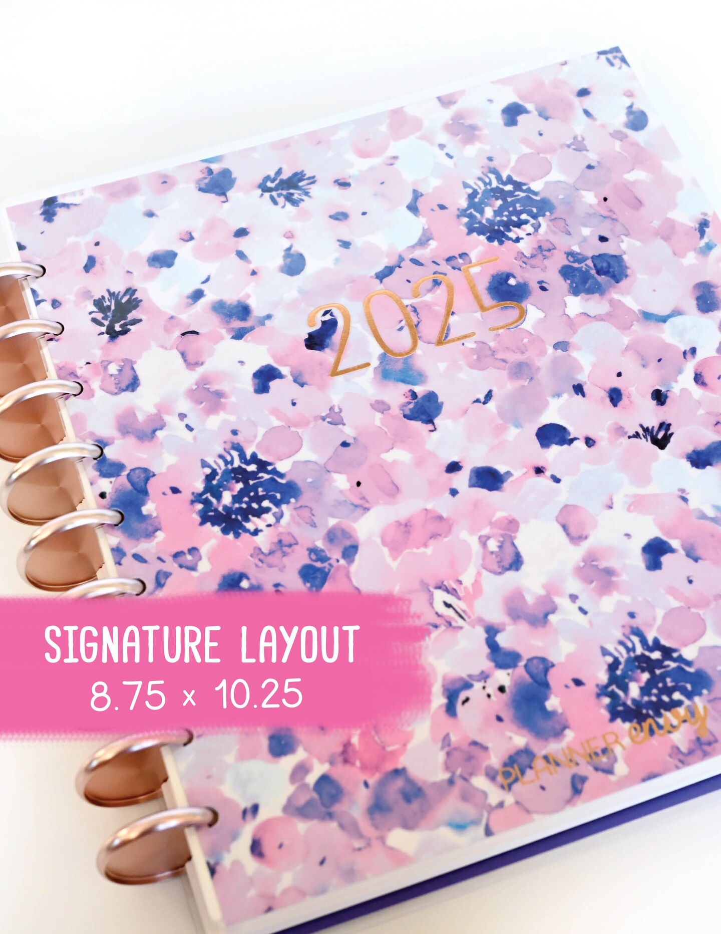 2025 Planner - Signature Layout, Disc Bound - &#x22;Purple Hydrangea&#x22; (#812)