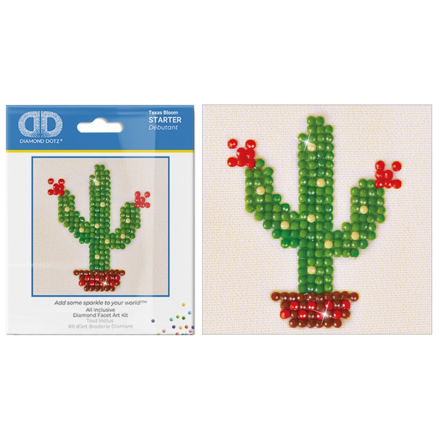 Diamond Dotz Texas Blooms Flower Diamond Painting Kits for Adults - Diamond Art Kits a Relaxing Creative Craft Kit with Dotz Gems 3"x3"