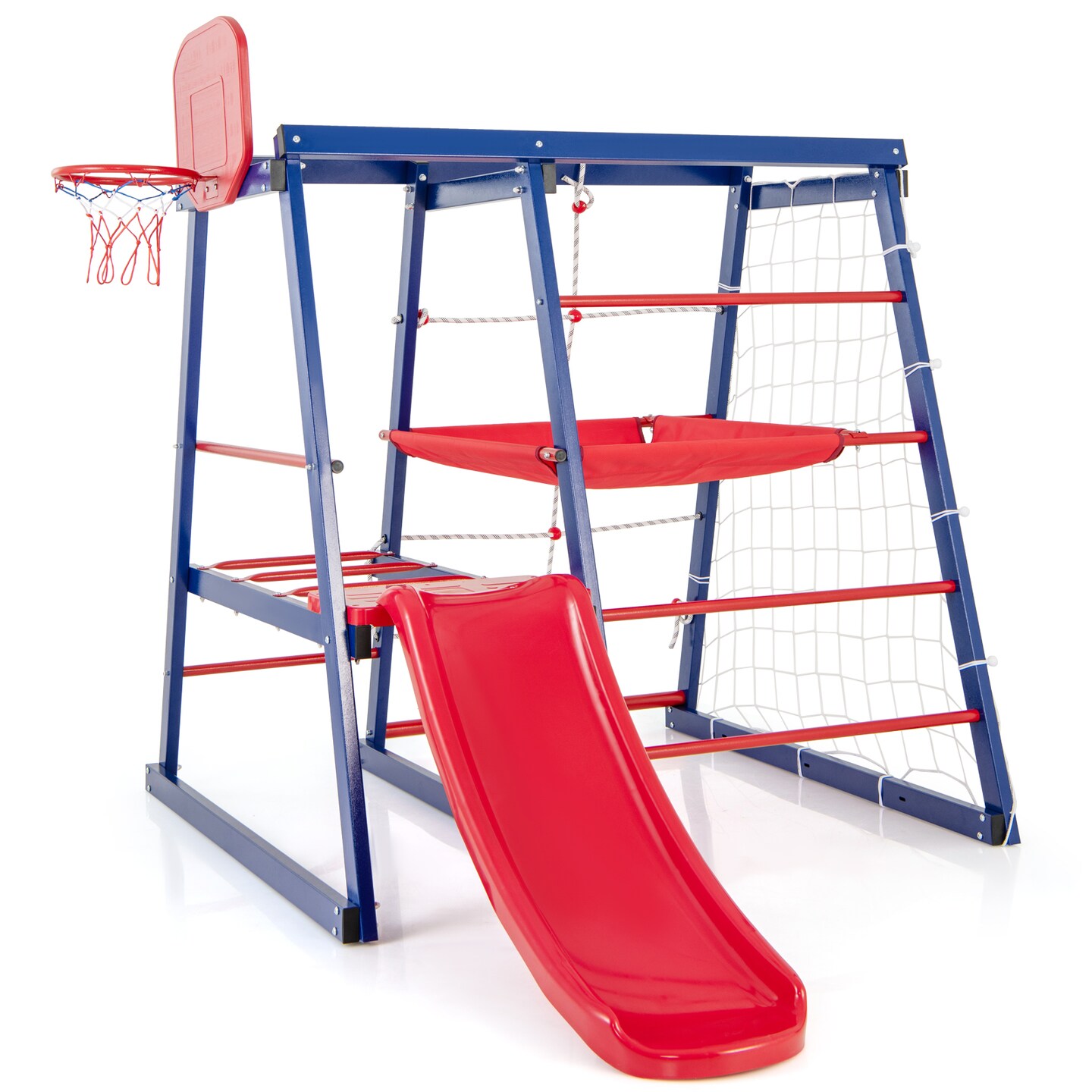 7-In-1 Metal Toddler Climbing Toys for 3-7 Years Old - 59&#x22; x 56&#x22; x 57.5&#x22; (L x W x H)