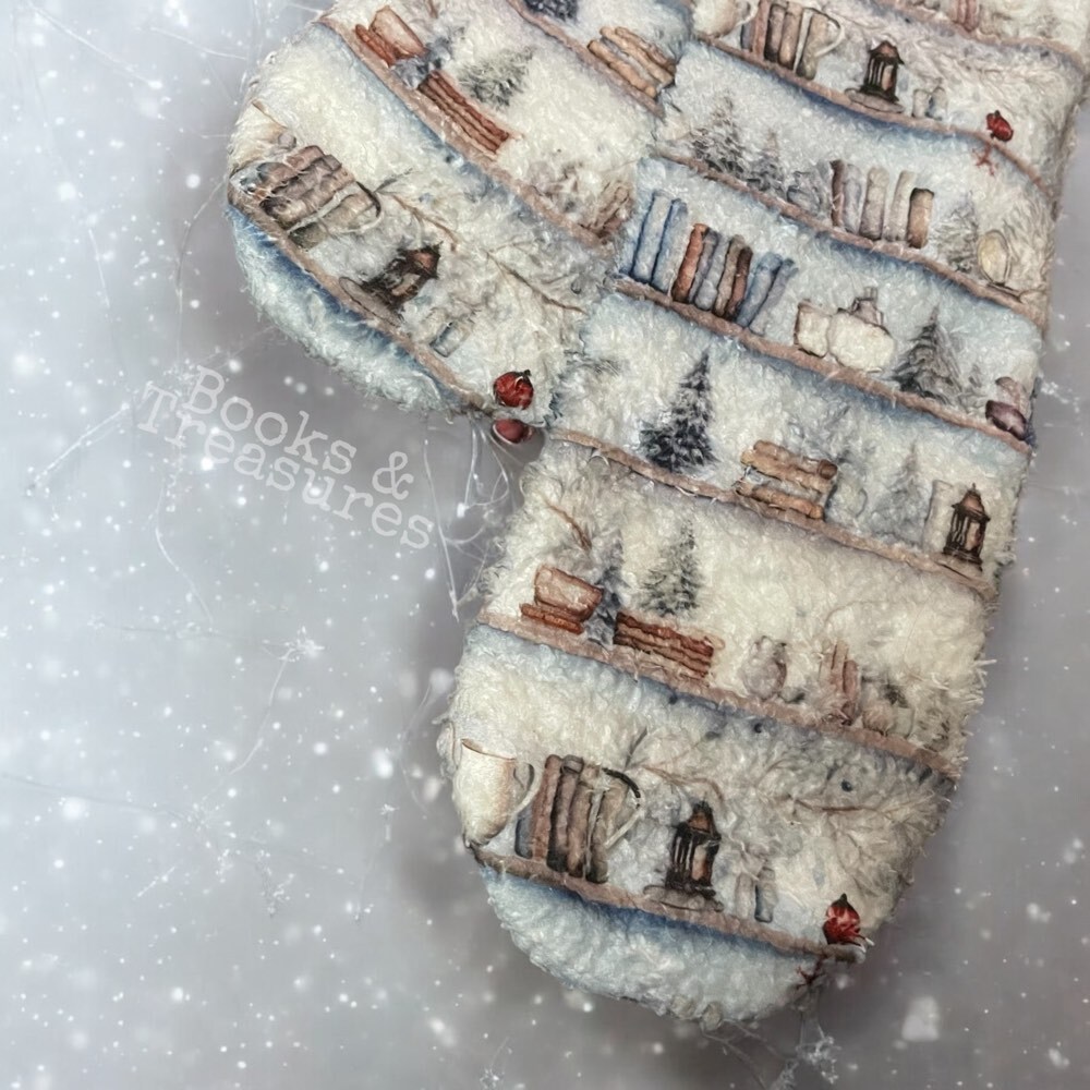 Bookish Fuzzy Holiday Socks Book Lover Gift Christmas product 3