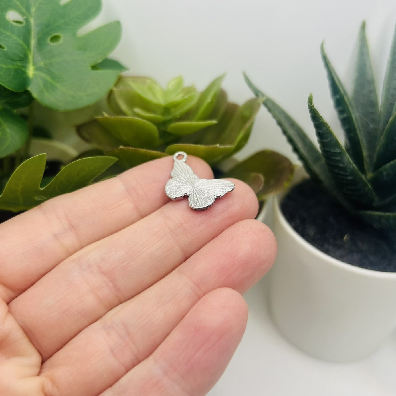 1, 4, 20 or 50 Pieces: Blue and Purple Butterfly Charms