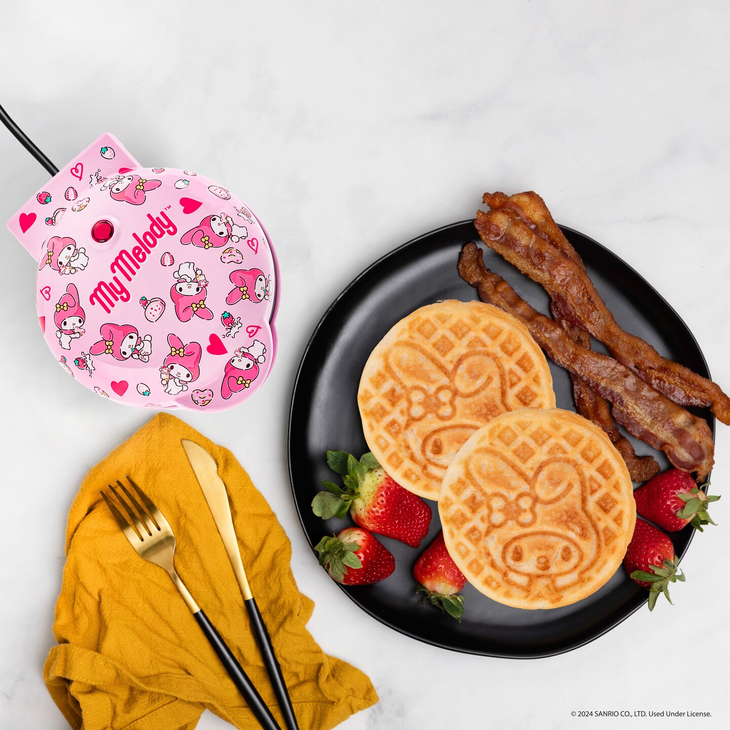 Uncanny Brands Hello Kitty My Melody Mini Waffle Maker