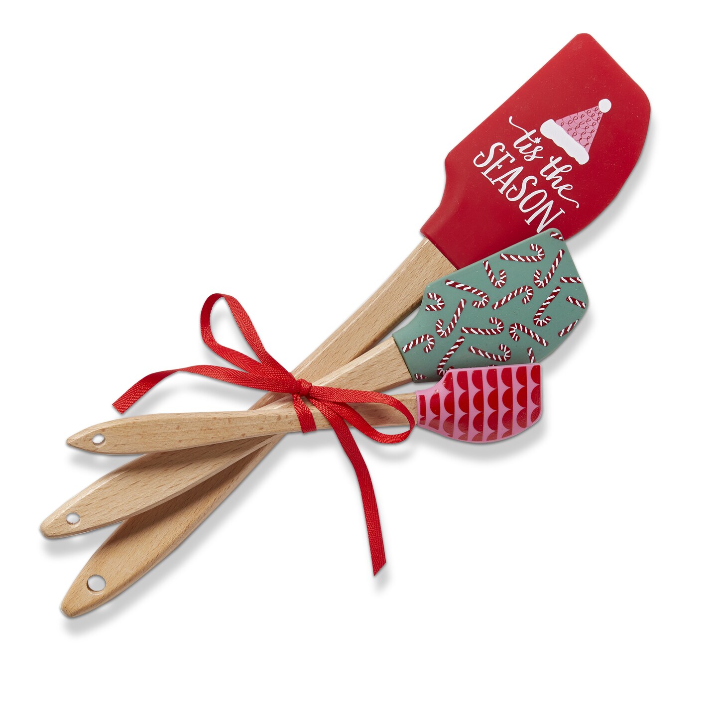 Tis The Season Silicone Spatula - Multicolor Baking Accessory for Everyday Use - Hand Wash Only - 13" Long