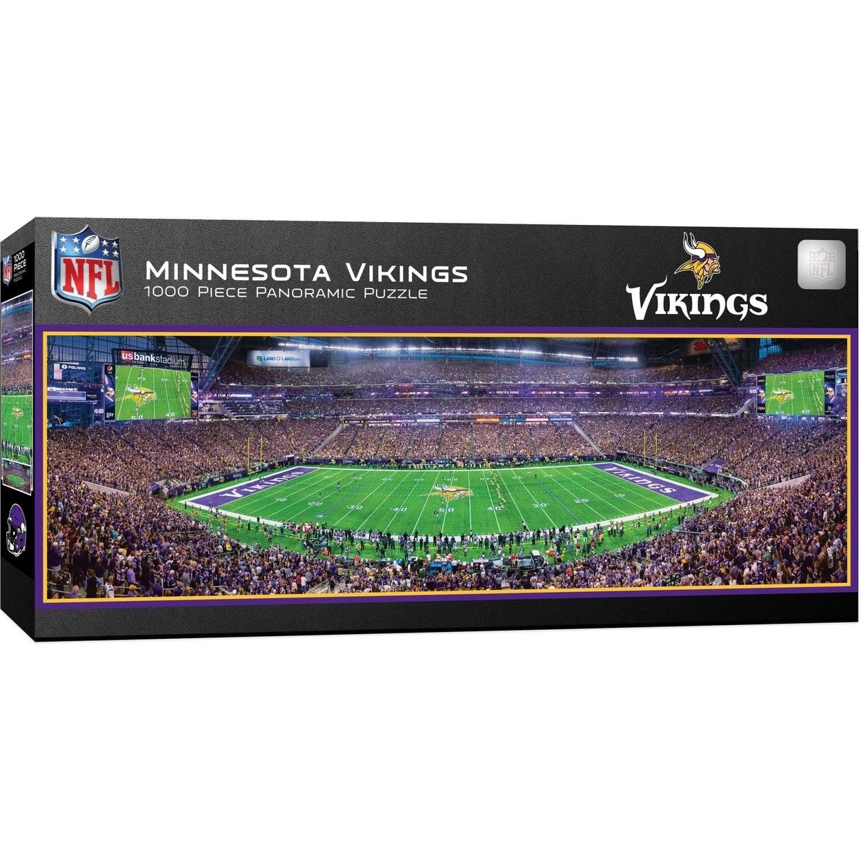 Minnesota Vikings 1000 Piece Panoramic Jigsaw Puzzle U.S. Bank Stadium Recycled Chipboard