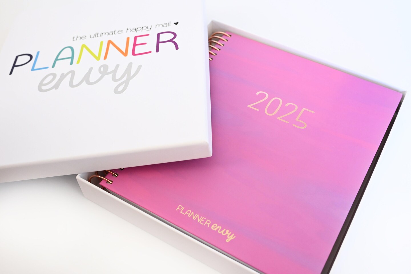 2025 Planner - Vertical Layout, Spiral Bound - &#x22;Fuchsia Strokes&#x22; (#304)