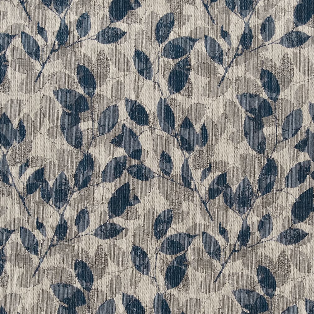 Upholstery Fabric - Blue Abstract &#x26; Geometric,Leaves Upholstery Fabric 54 Inches&#x22;