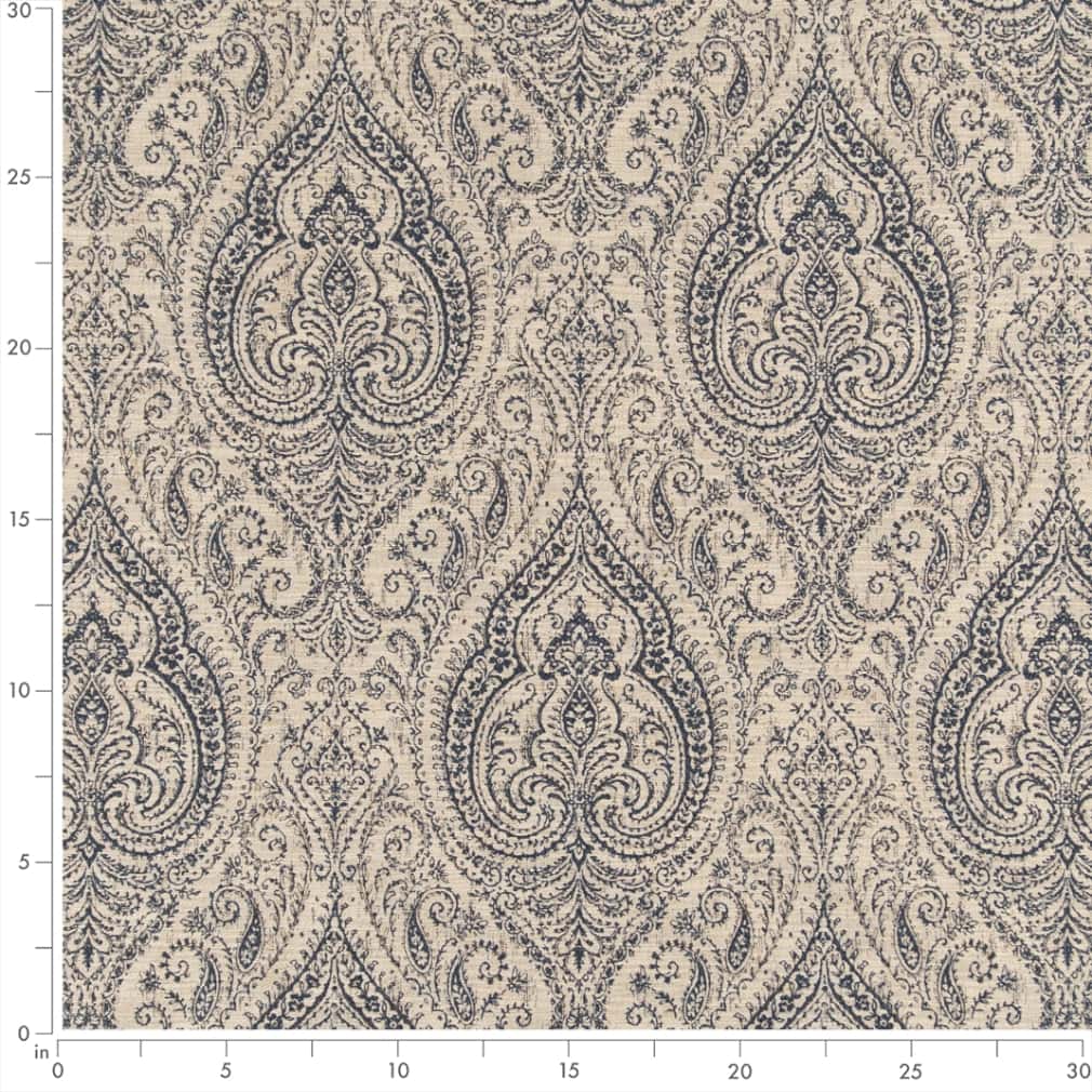 Upholstery Fabric - Blue Damask Upholstery Fabric 54 Inches&#x22;