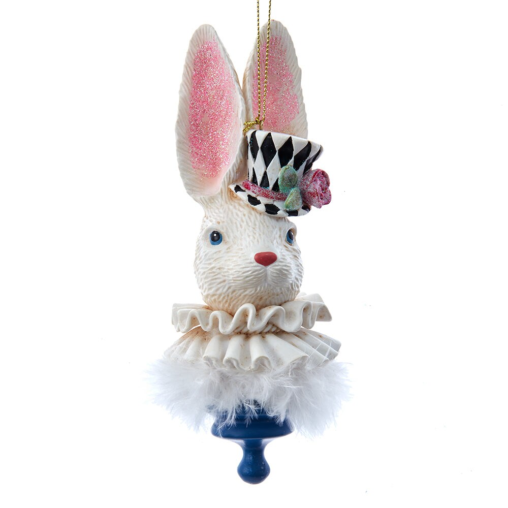 Alice In Wonderland Hat Ornament - White Rabbit