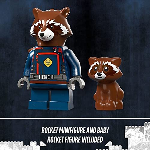 LEGO Marvel Baby Rocket&#x2019;s Ship 76254 from Guardians of the Galaxy 3 Featuring Rocket Raccoon Minifigures, Collectible Super Hero Buildable Spaceship Toy Gift for Kids Ages 8 and up
