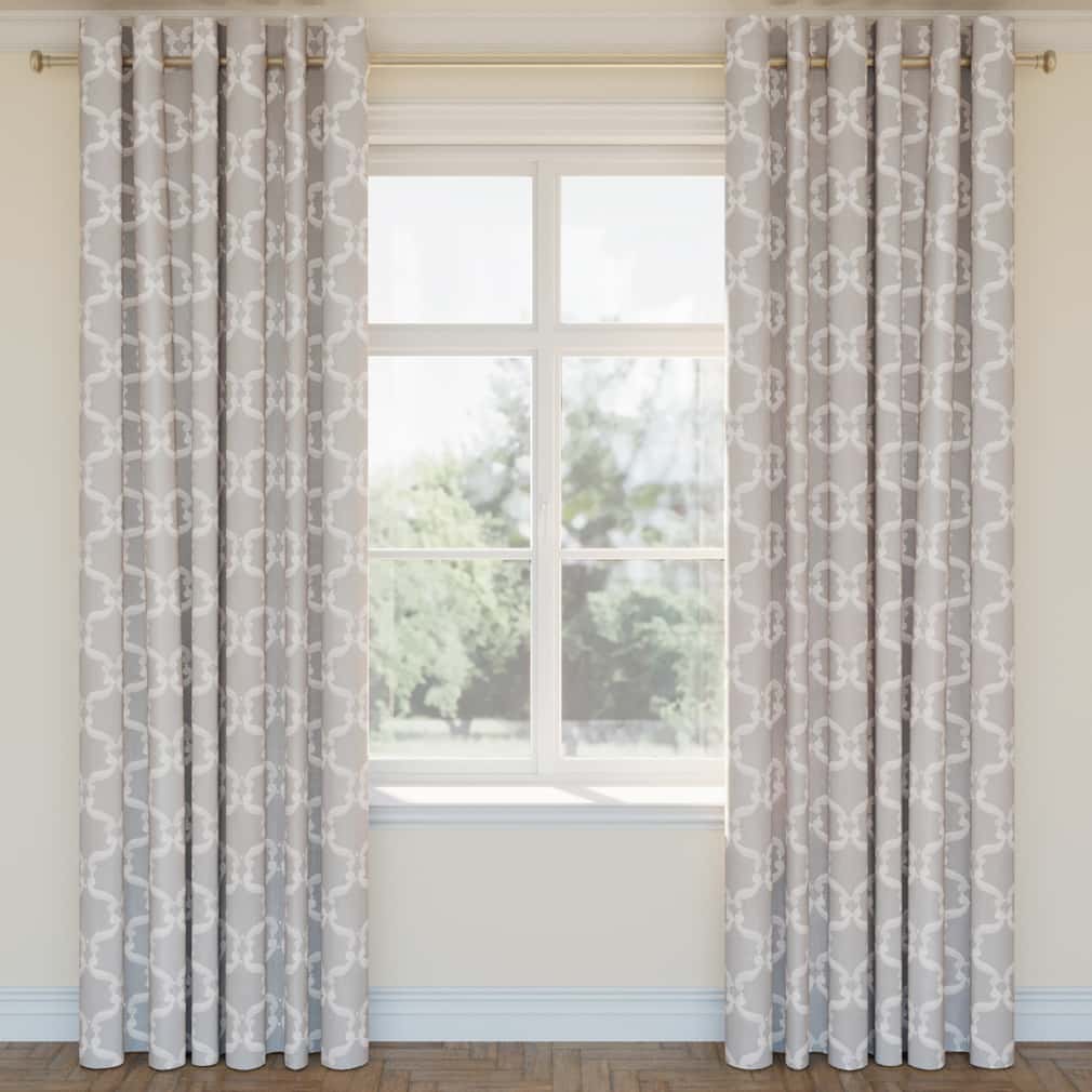 Grey - Grey & Silver Abstract & Geometric Upholstery Fabric 54 Inches"