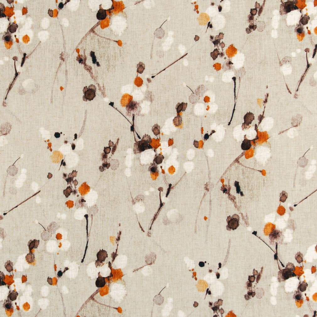 Autumn - Orange & Rust Abstract & Geometric,Leaves Upholstery Fabric 54 Inches"