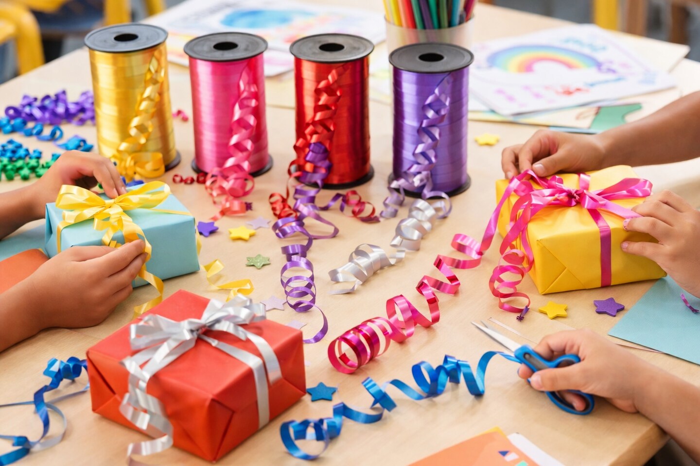 Curling Ribbon 500 Yards – All Colors Metallic Gift Wrap & Craft Ribbon Roll