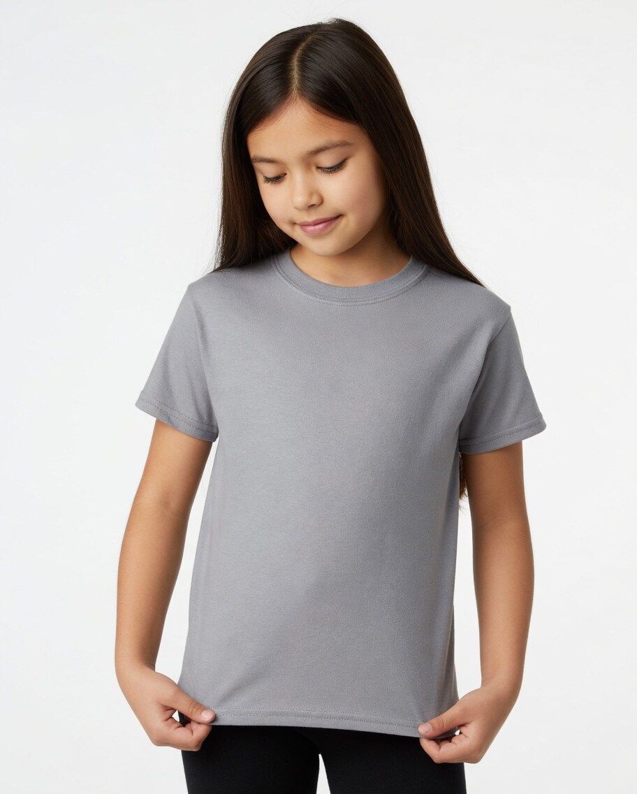 Gildan Youth DryBlend Crewneck Short Sleeve T-Shirt for School Wear Moisture Wicking Everyday Tee