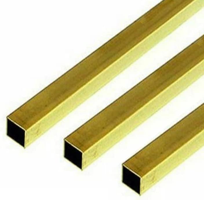 K&#x26;S Square Brass Tubes 3/32&#x22; diam. 12&#x22; length 2 PACK- for hinges and framing #8150