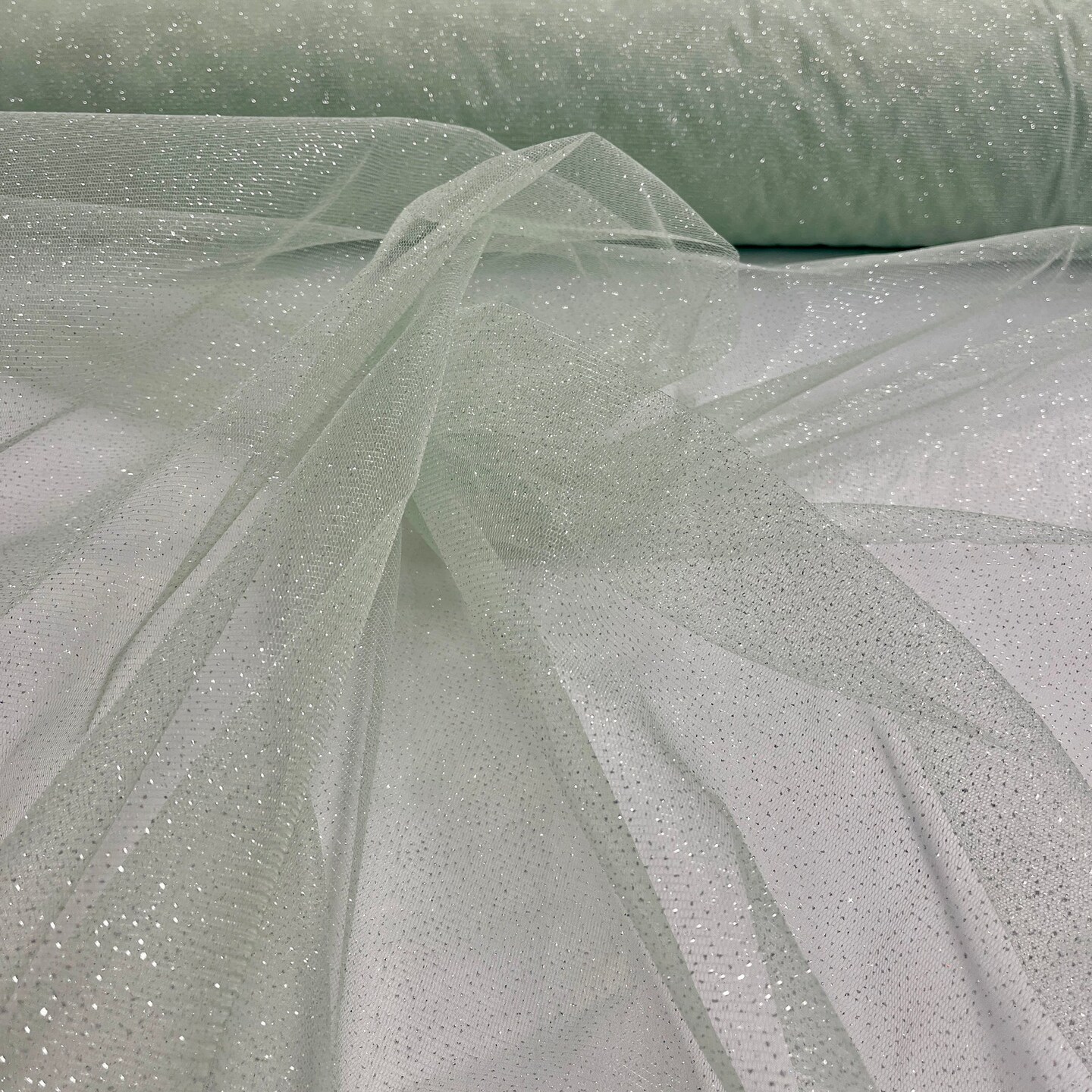 1 Yard Glitter Mesh Fabric Lightweight Sparkle Net Material for Dresses Costumes and Décor 60 Inches Width