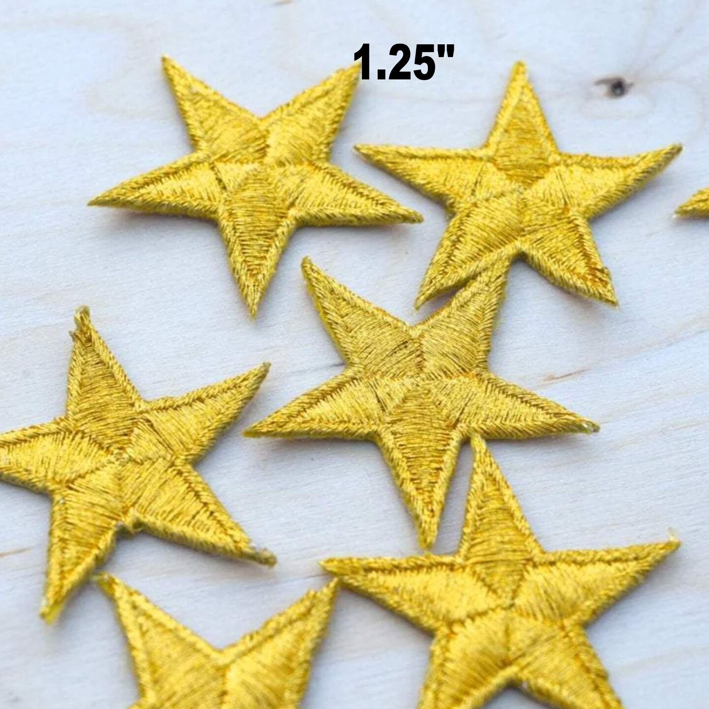 5 Pieces Small Gold Star Embroidery Patches Metallic Thread Iron On ...