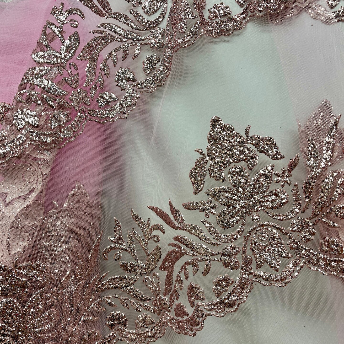 1 Yard Glitter Mesh Fabric 55" Wide Sparkling Mesh for Dresses, Costumes & Event Wear