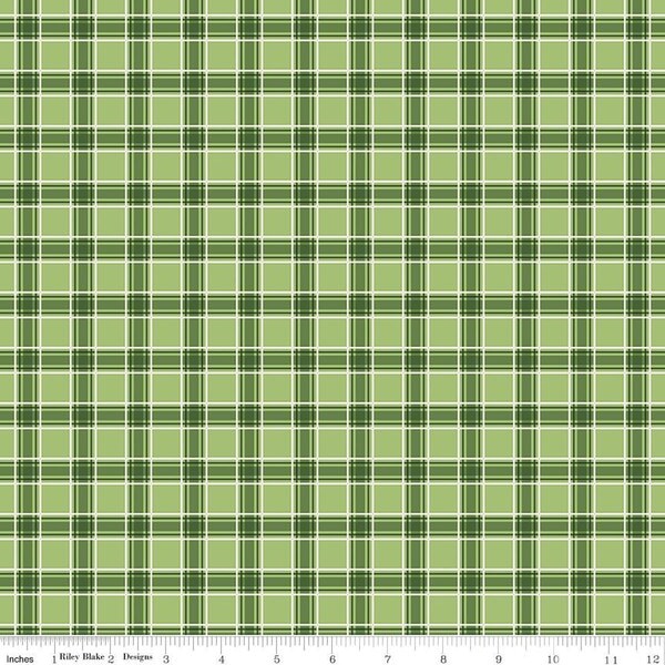 Plaid in Green (c16557-green) | More Christmas Wishes | Riley Blake Designs | Riley Blake