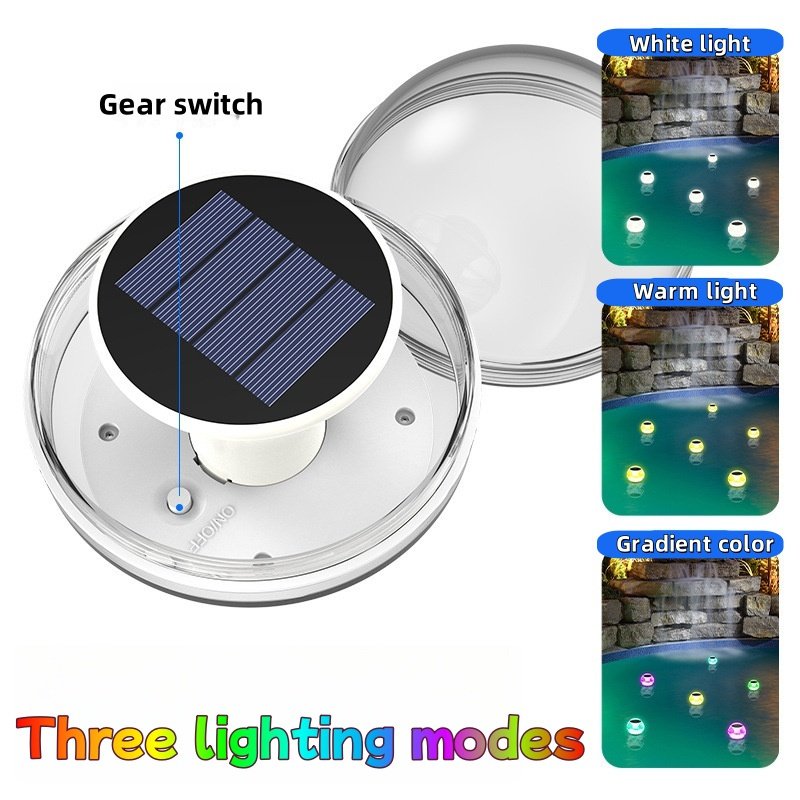 Edge Collections – Outdoor Solar Rechargeable Floating Pool Lights, IPX7 Waterproof – 1 Piece