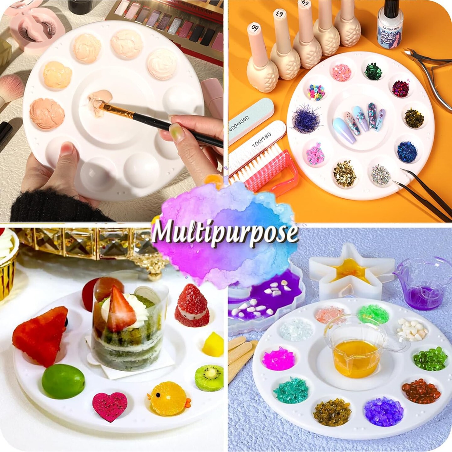 22pcs Paint Palettes, Plastic Paint Tray Palette