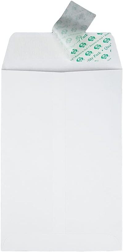 6 x 9 Catalog Envelopes with Self Seal Closure, for Mailing, Storage and Organizing, 28 lb. White Wove, 100 per Box (QUA44182)